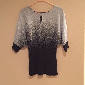 Sparkly short-sleeve sweater